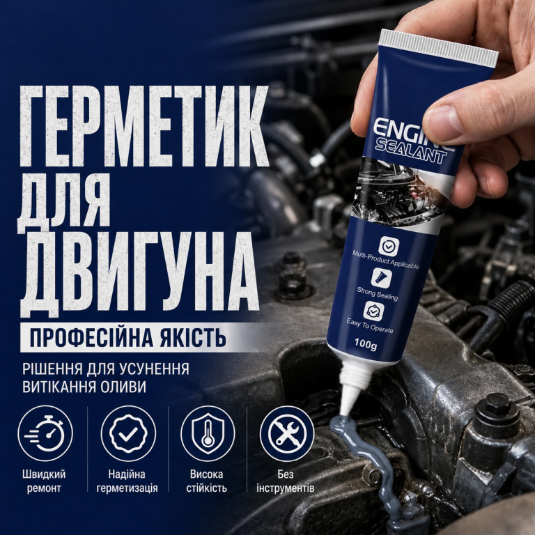 Високотемпературний герметик для автомобільних двигунів
